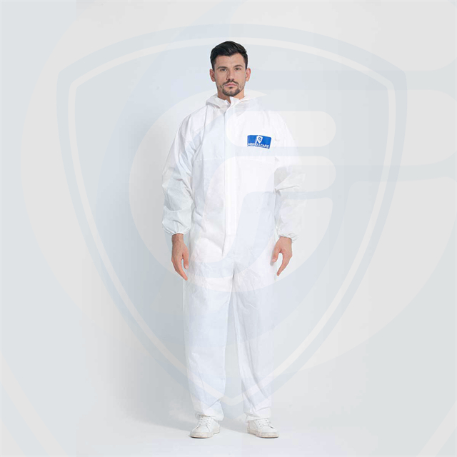 Disposable Hooded Coveralls SMS Serged Seams for Mechanic Work