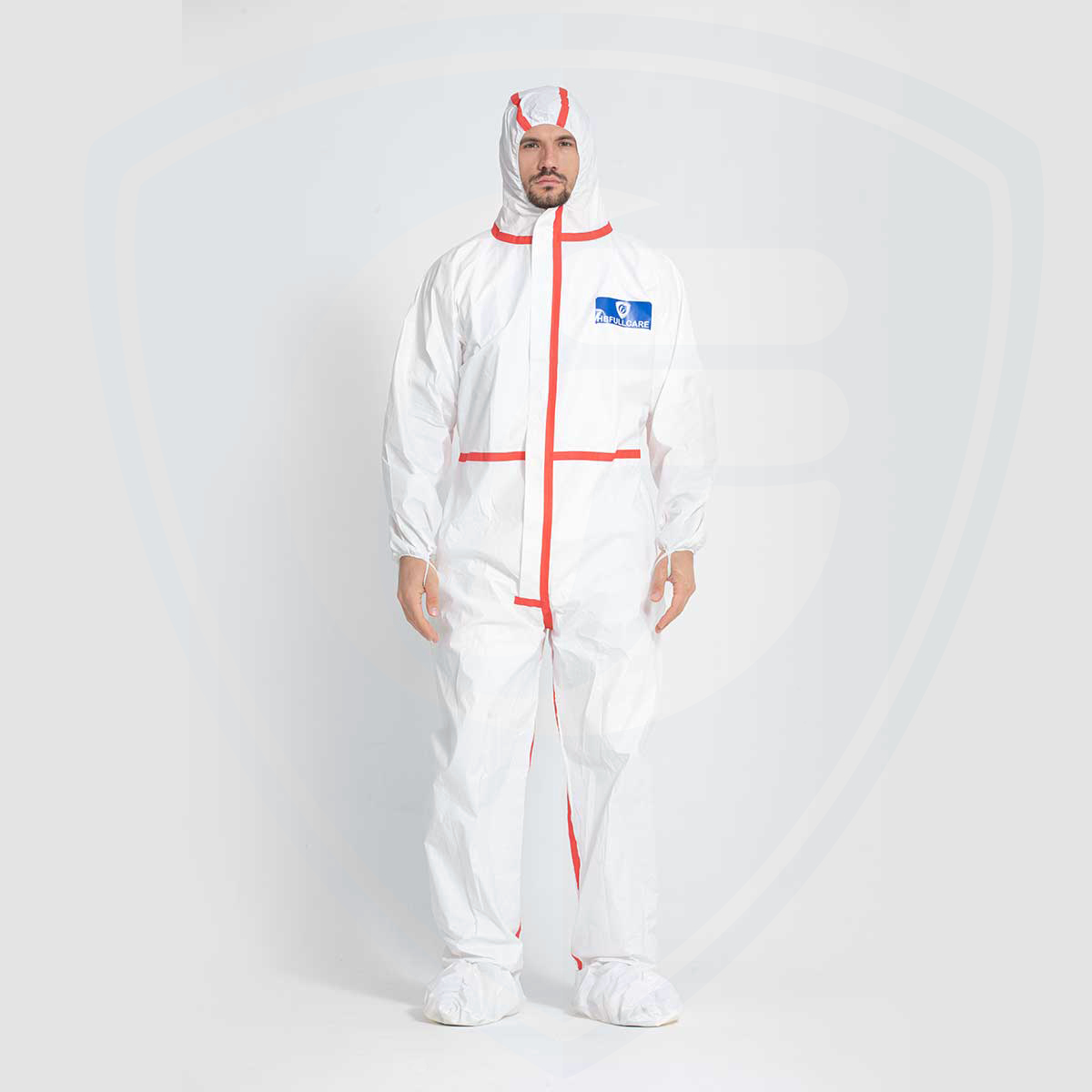 Microporous Liquid Resistant Laminated Disposable Coverall with Taped Seams