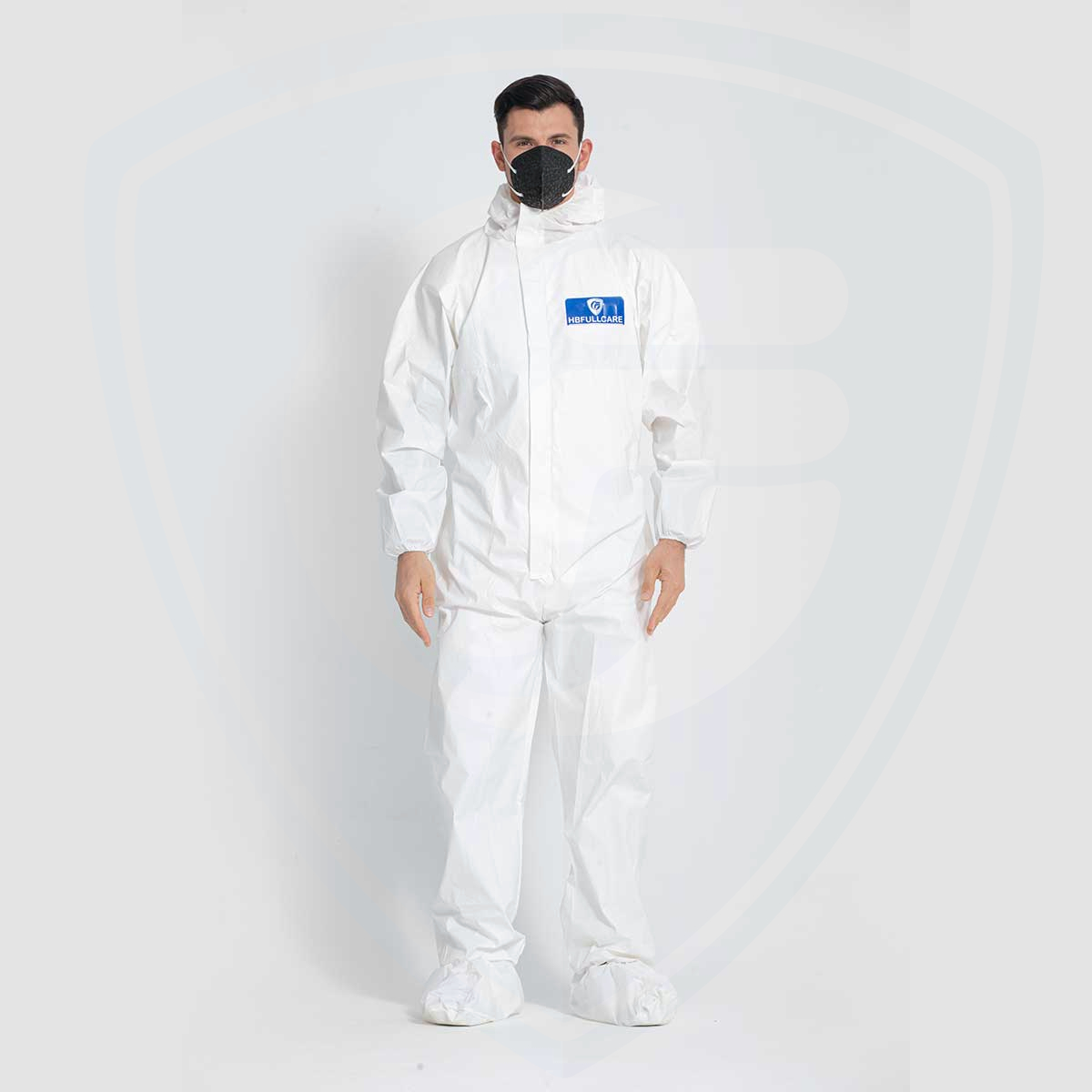 FC2030 EN1073 Comfortable Breathable Disposable protective Coverall White SMS 