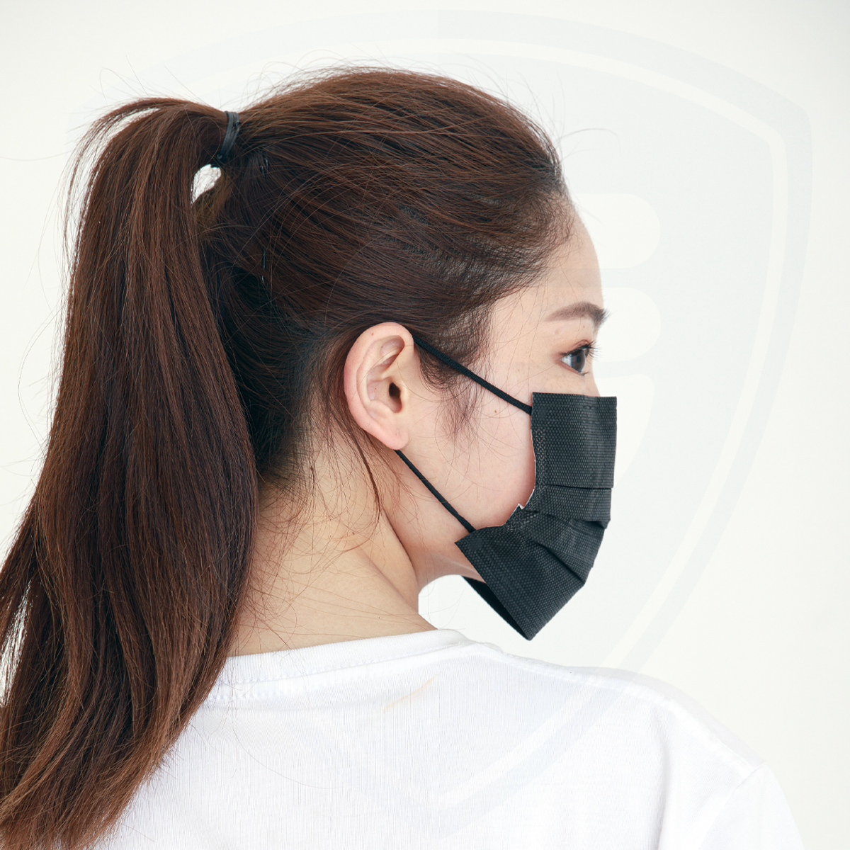 3 Layers Comfortable Adjustable Breathable Disposable Face Mask Black