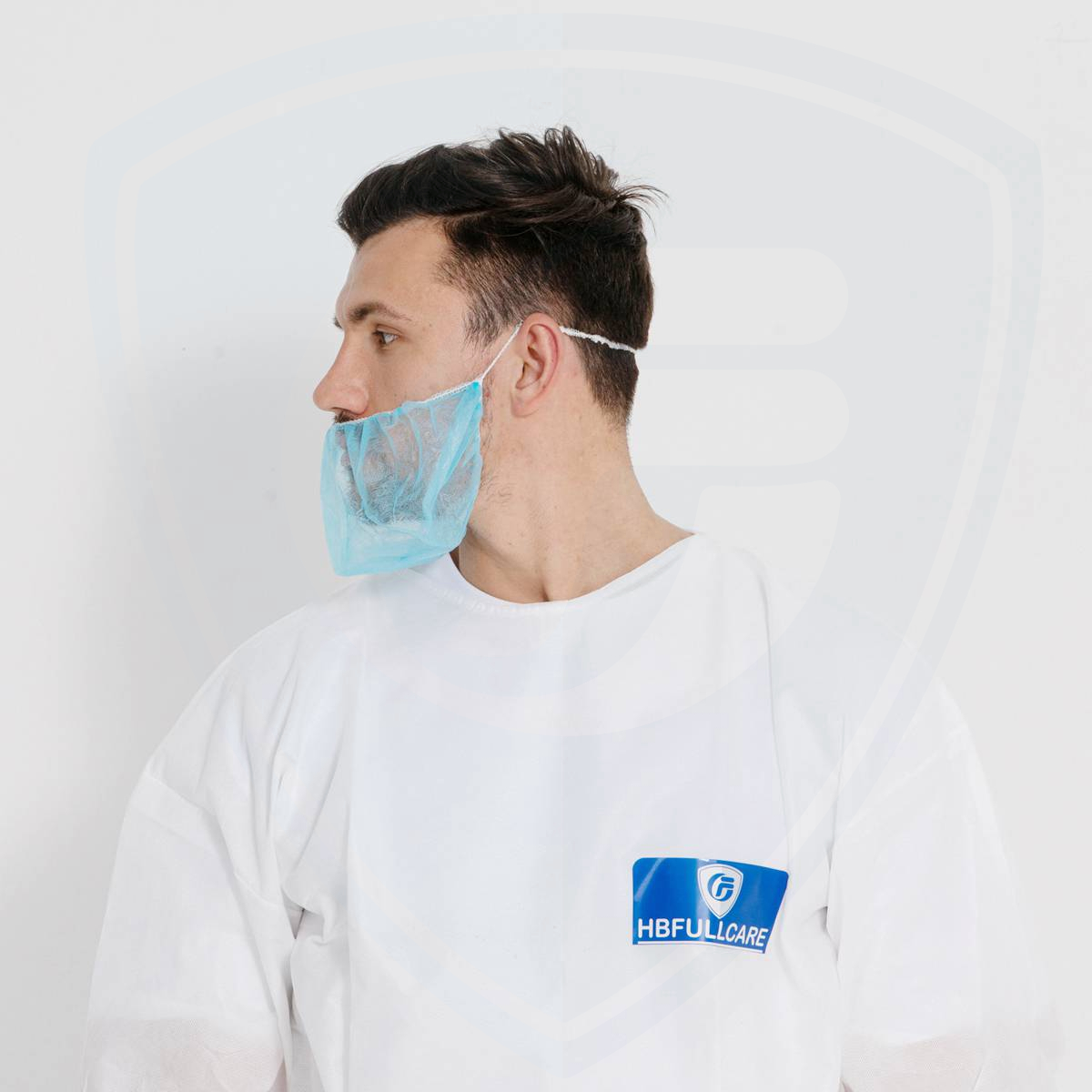 High Quality Breathable Non-Woven Disposable Beard Cover for Food Industry 