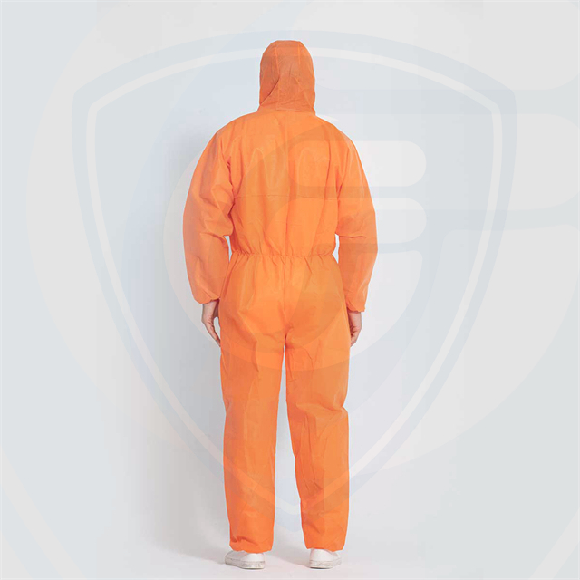 Disposable SMS Coveralls with Reflective Tape for Chemical Handling Construction 