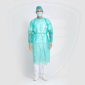 PPE Disposable Protective Isolation Supply Waterproof Non-Woven Fabric Gown 