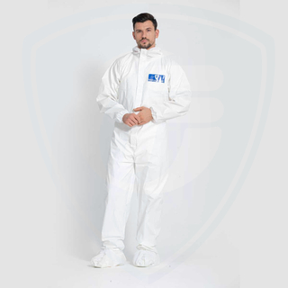 FC1200 White disposable Microporous film Coverall against light liquid dust