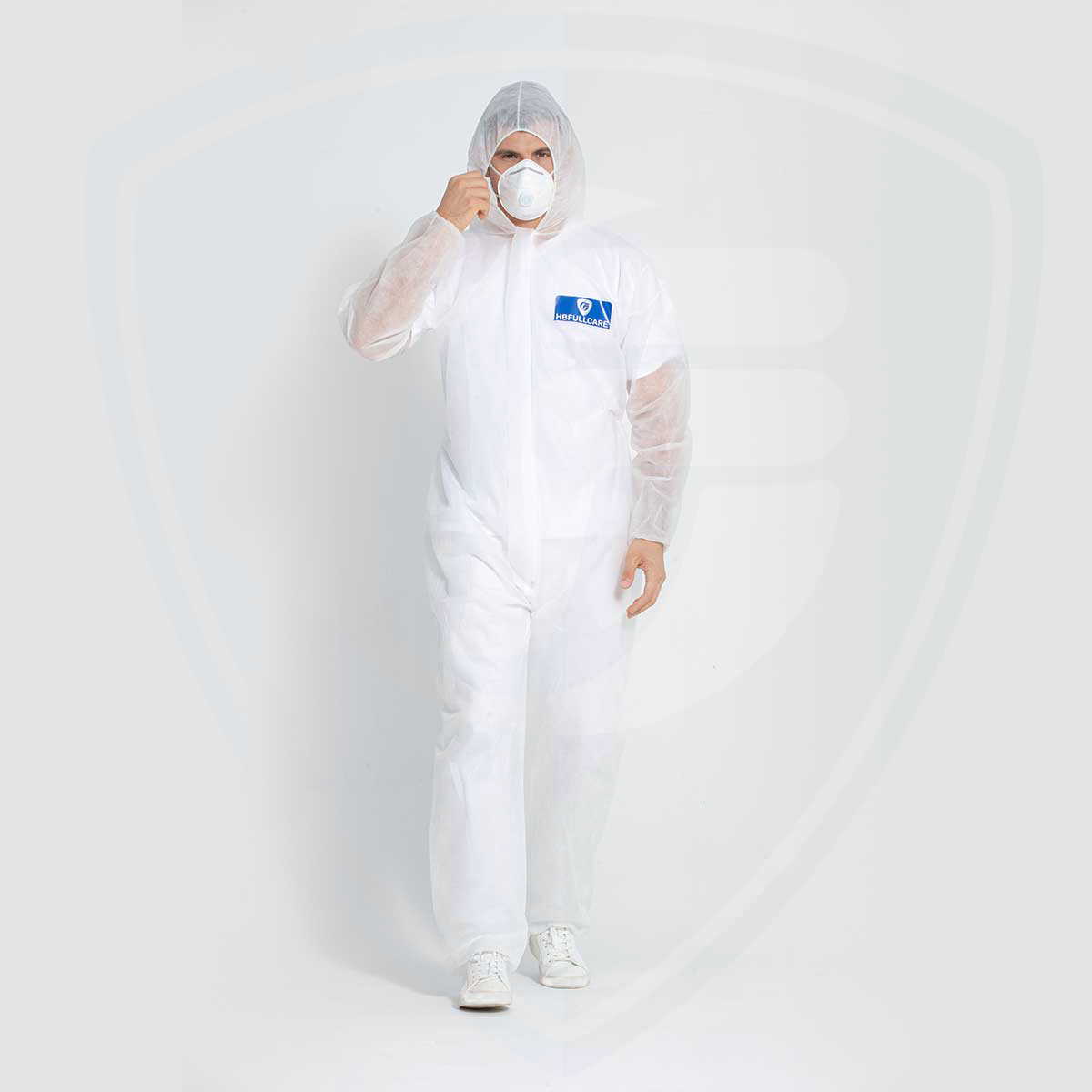 Factory Direct Sale Hooded Safety Coverall Disposable Polypropylene Protective Coverall 