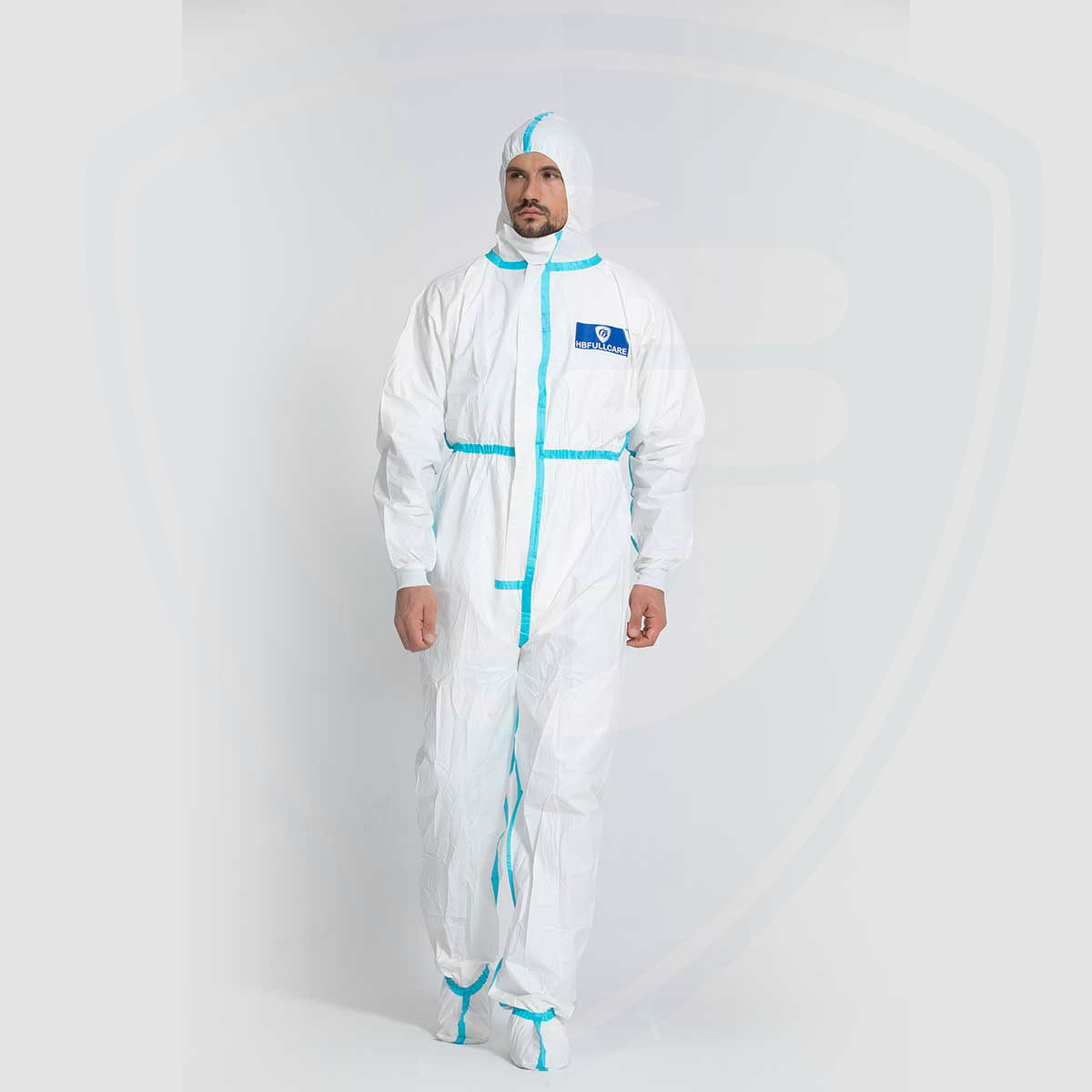 Disposable Body Protective Clothing Non-Woven Coverall with Hood And Boot