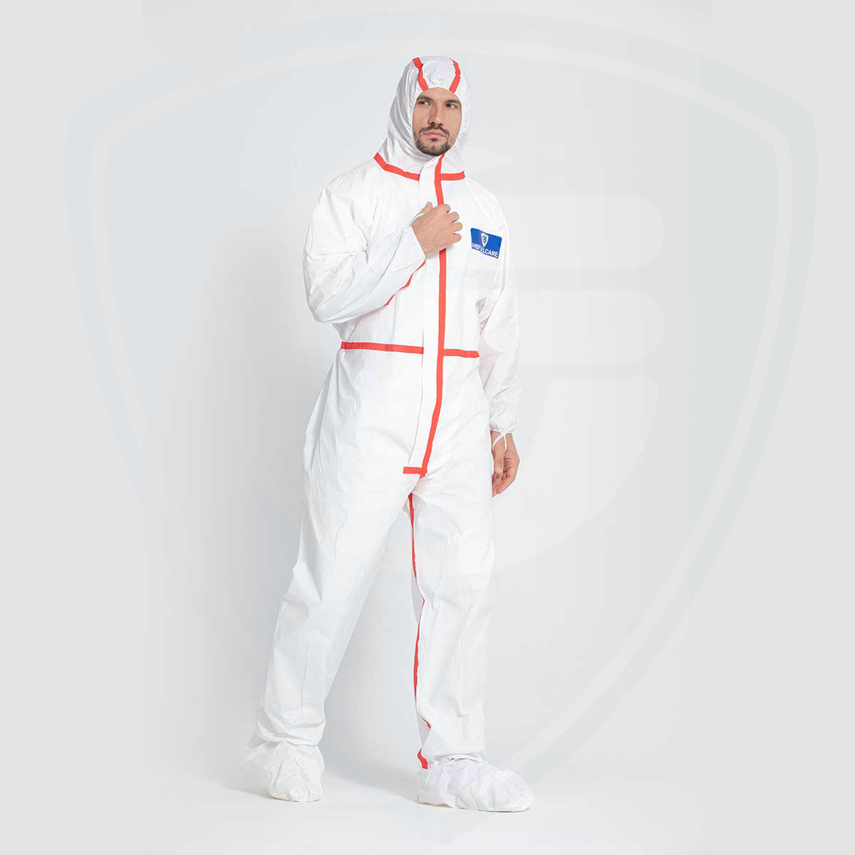 Microporous Liquid Resistant Laminated Disposable Coverall with Taped Seams