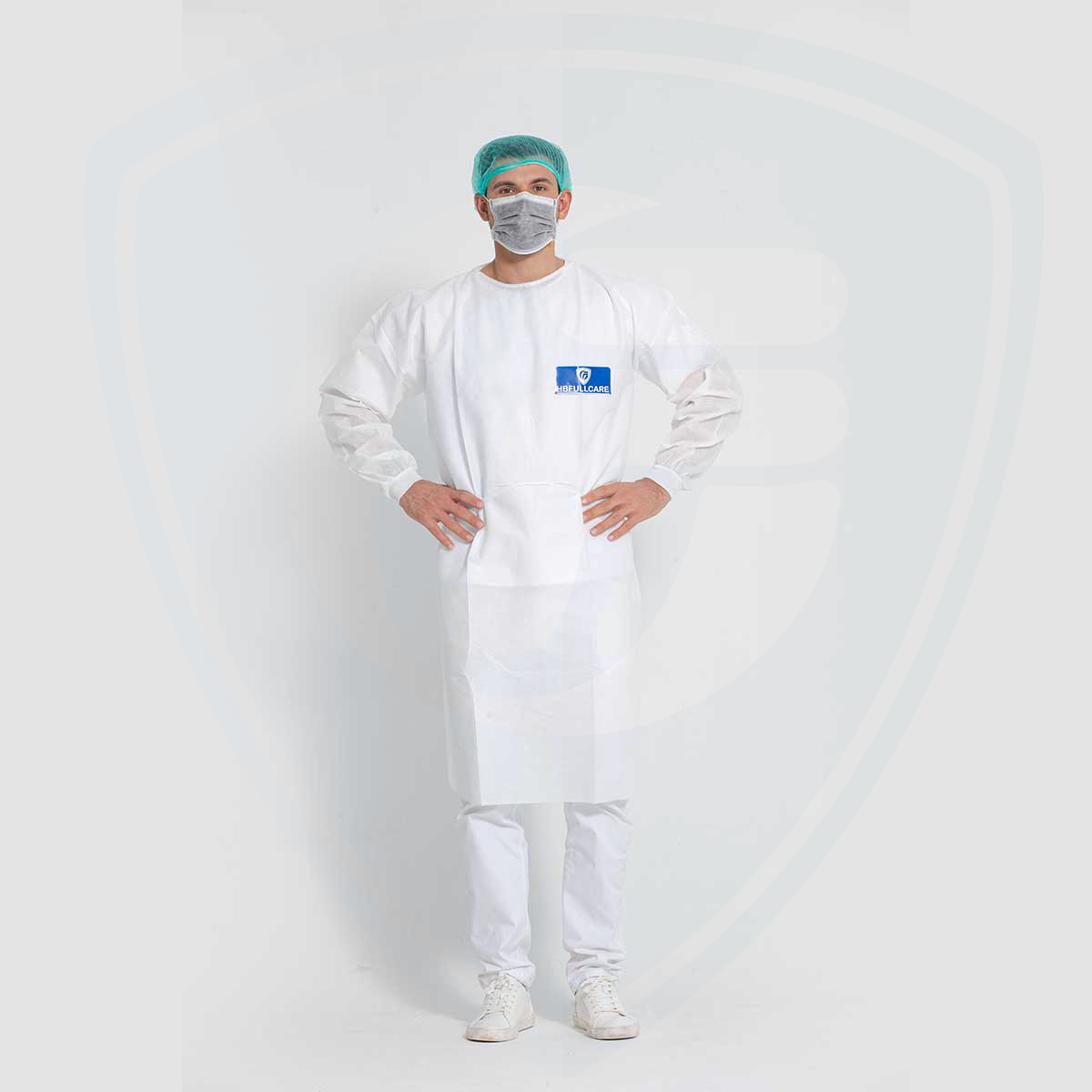 White Disposable Surgical Isolation Gown Waterproof Medical Operating AAMI PB70 Level3