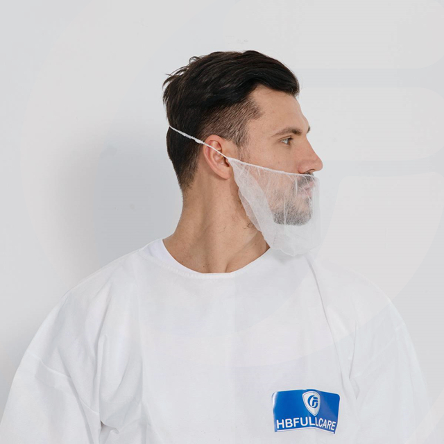 Disposable PP Beard Cover with Single or Dual Elastic Ear-Loops