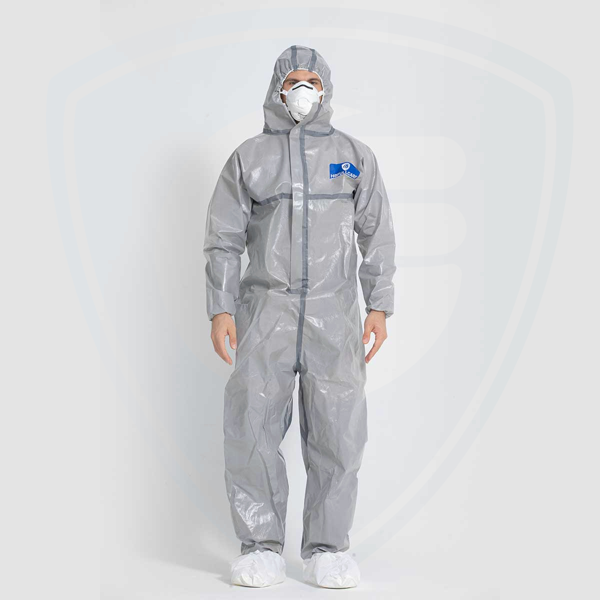 High Weight Against Oil Chemical Protective Disposable PP+PE Coated Coverall