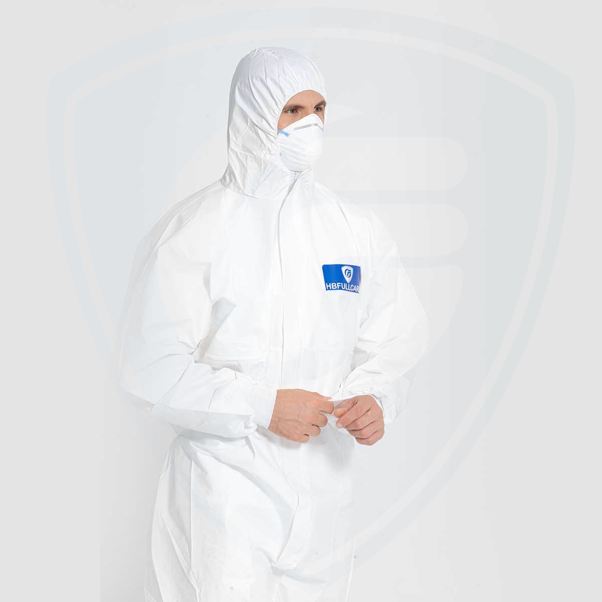 Type 5/6 Spray Painting Protective Disposable Coveralls Safety WorkWear White