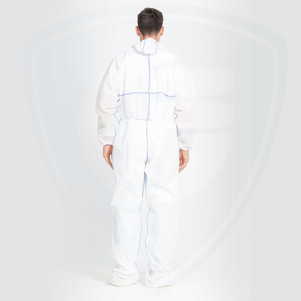 Disposable Safety Waterproof Workwear With Blue Outer Seam Style