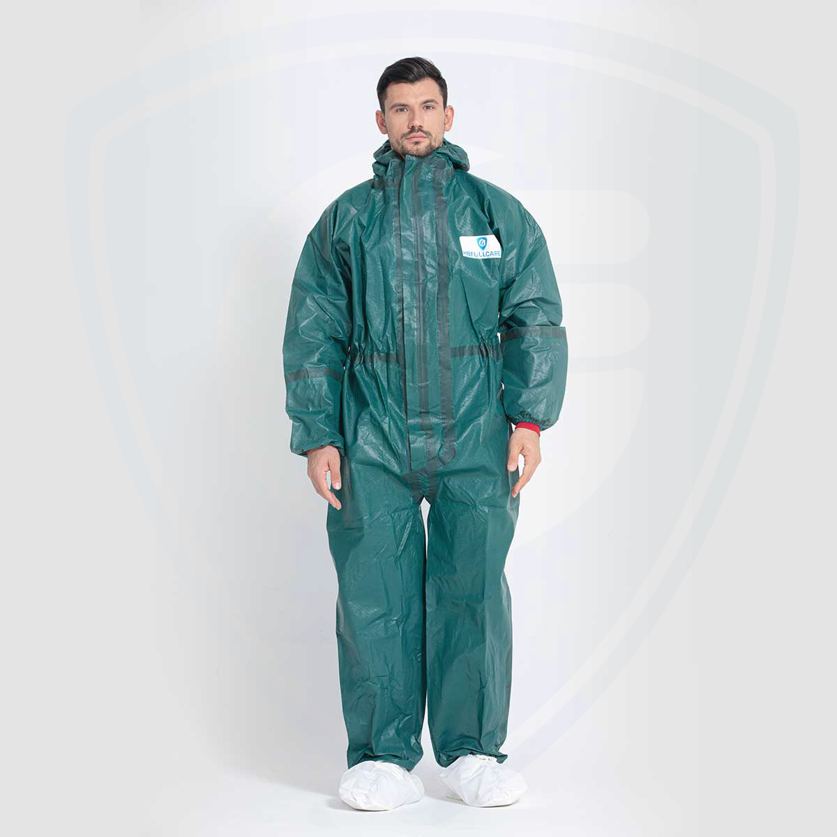 FC2090 Disposable Green Chemical Coverall with Full-Body Protection Type3/4/5