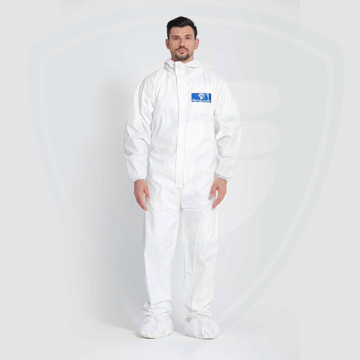Cheap Waterproof Disposable Coverall Suit with Hood for Sale